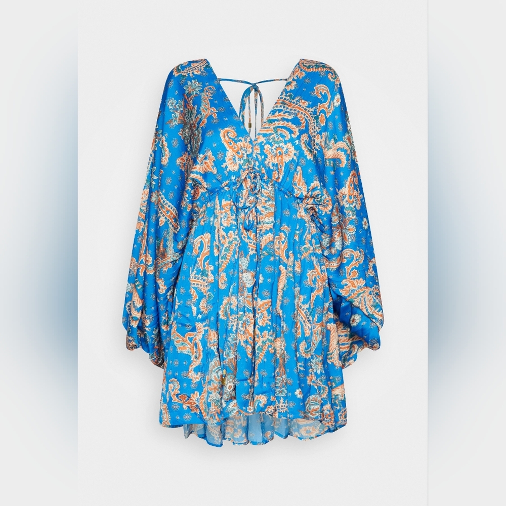 New FREE PEOPLE Printed Arzel Mini Dress / Botanical Combo NWOT - Picture 5 of 6